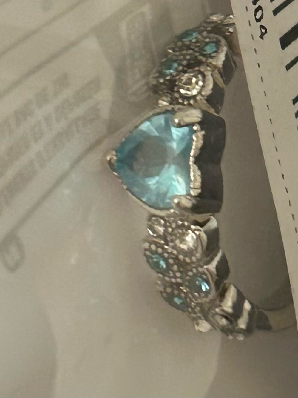 Set of 5 Silver Rings w/ Crystals  Wear Them & Share Them